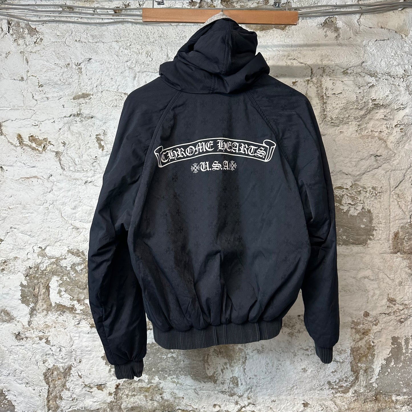 Chrome Hearts Reversible Jacquard Puffer Jacket Sz S