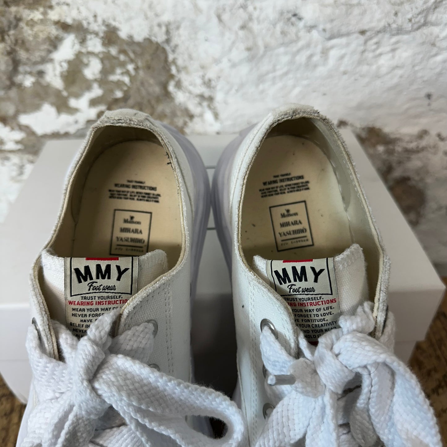 Maison Mihara Triple White Hank Sneaker Sz 12 (45) DS