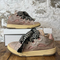 Lanvin Curb Black White Lace Pink Sneaker Sz 6.5 (39)
