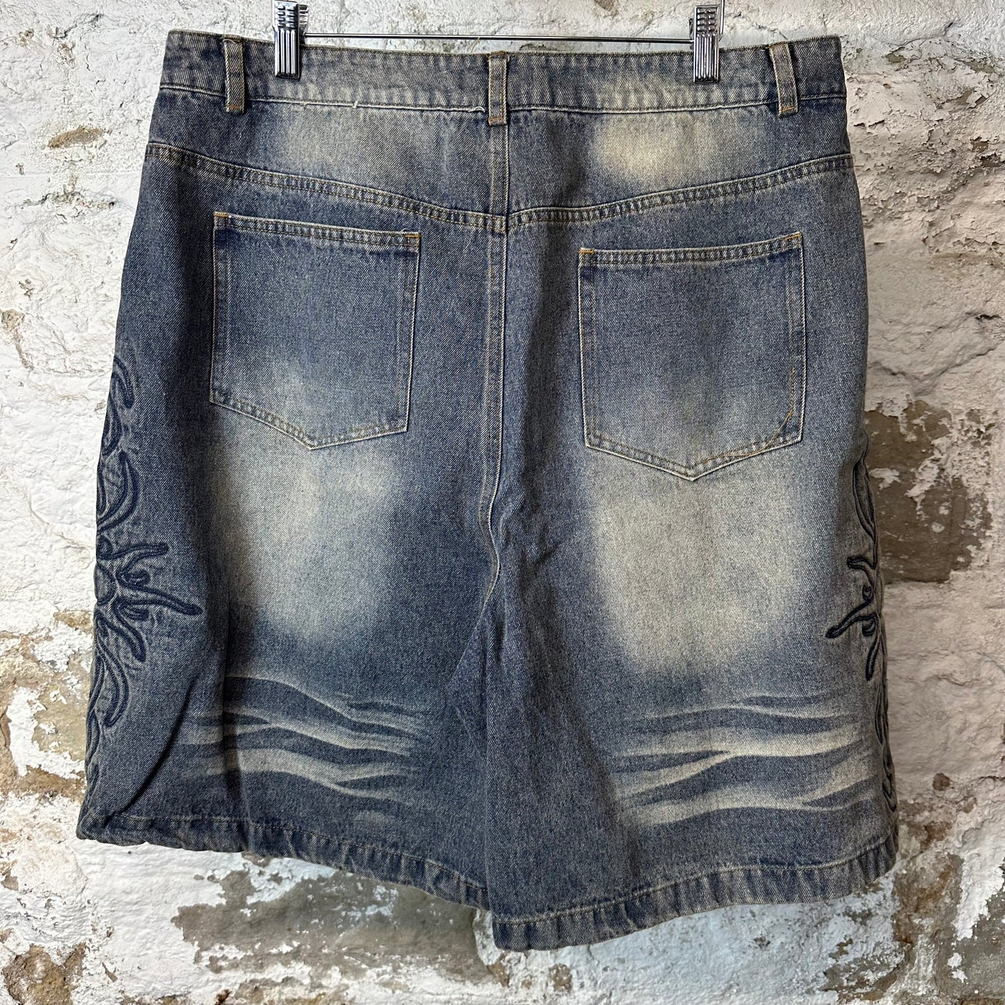 Vale Flare Blue Jean Shorts Sz 34