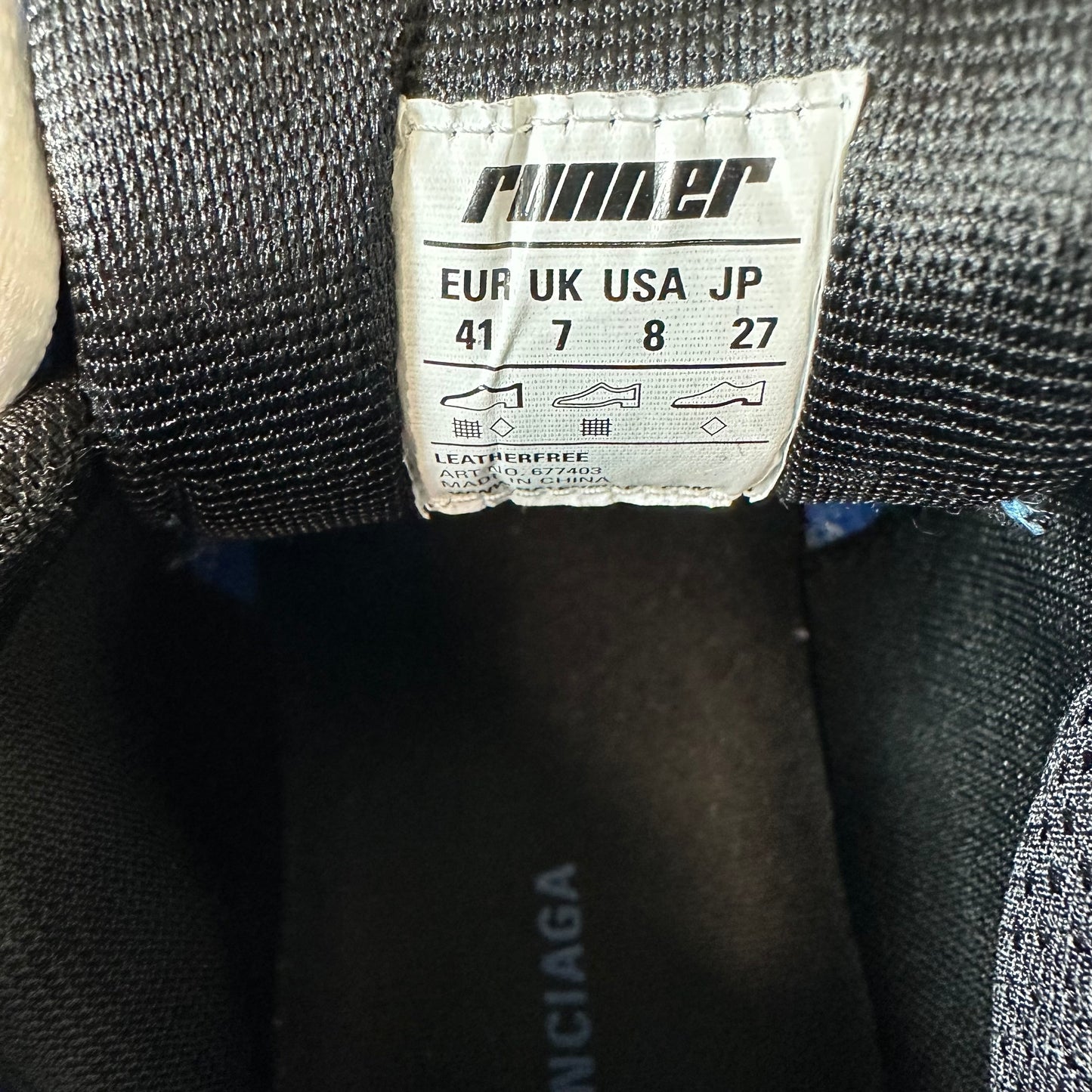 Balenciaga Runner Blue Grey White Sneaker Sz 8 (41)