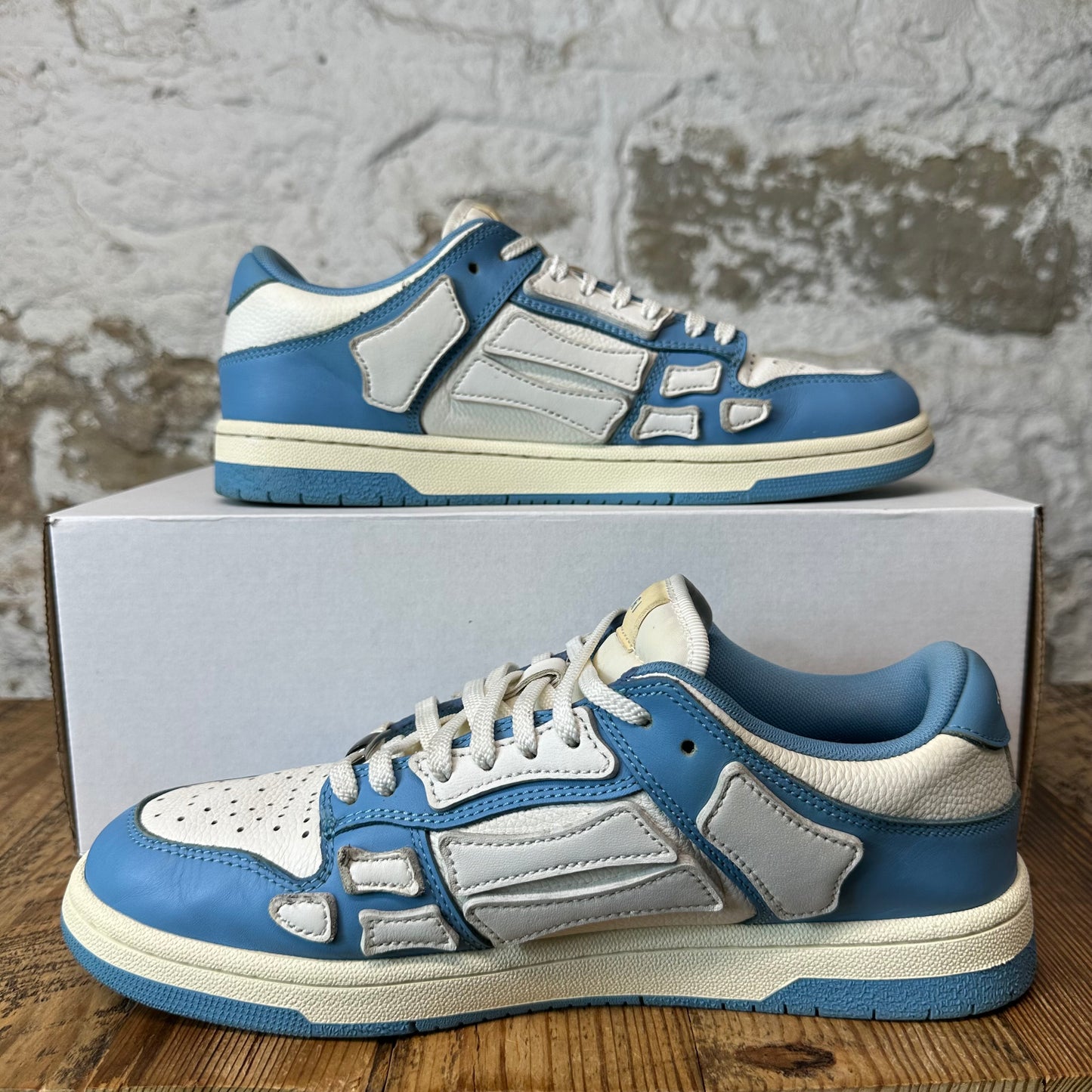 Amiri White Skeleton Sky Blue White Sneaker Sz 9 (42)