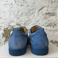 Christian Louboutin Blue Suede Spike Low Sz 12.5 (45.5) No Box
