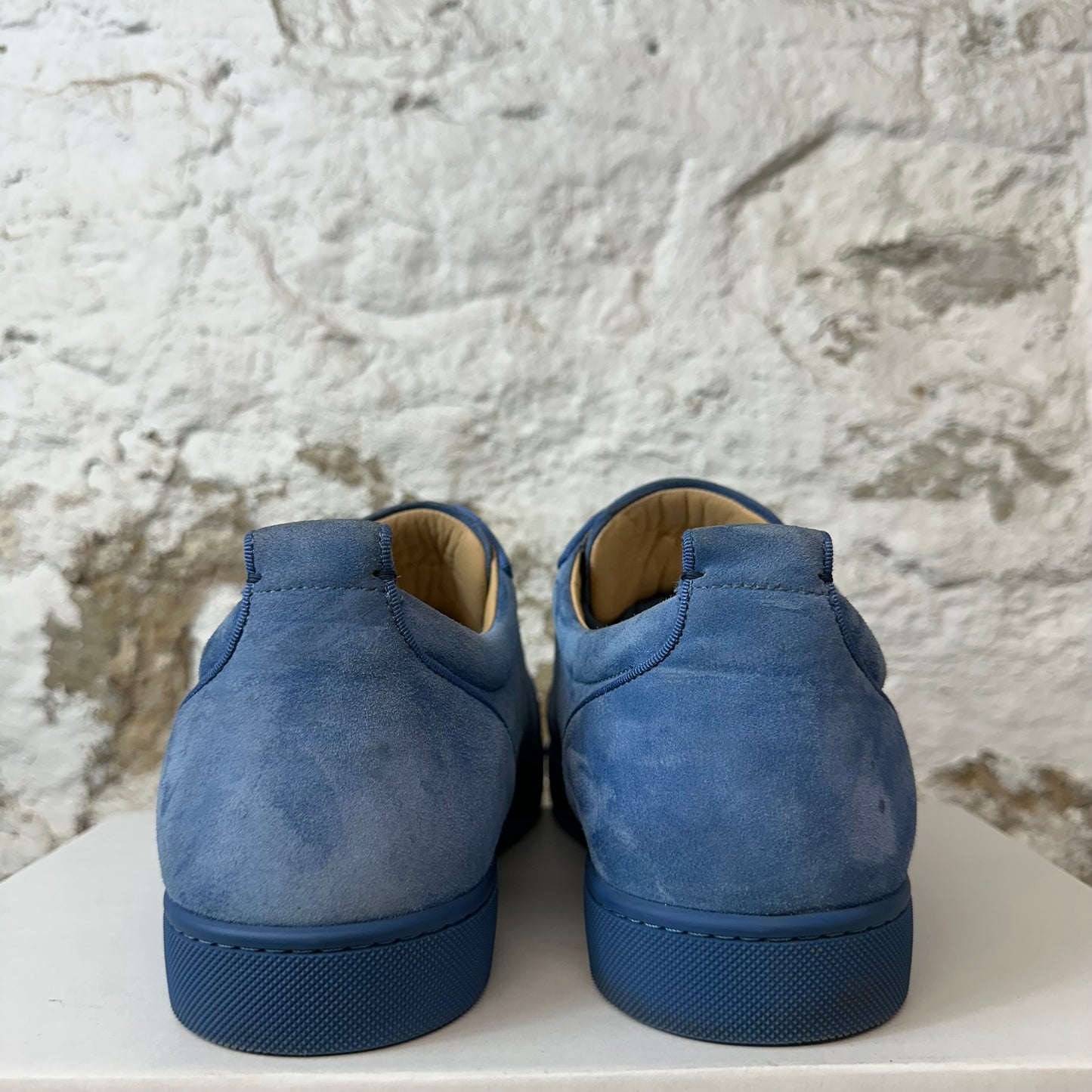 Christian Louboutin Blue Suede Spike Low Sz 12.5 (45.5) No Box