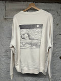 Kaws Swimming Logo Crewneck White Sz XL