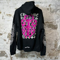 Chrome Hearts Eyechart Zip Up Hoodie Black Sz L