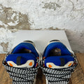 Lanvin Curb Black White Lace Blue Cream Sneaker Sz 9 (42)