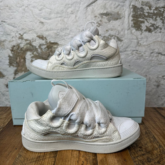 Lanvin Curb White Snakeskin Sneaker Sz 6.5 (39)