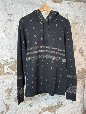 Saint Laurent Paisley Black Hoodie Sz XL