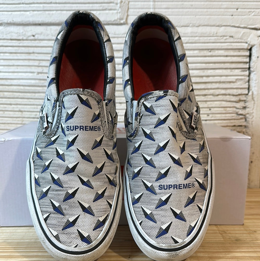 Vans Slip-On Supreme Diamond Plate White Sz 10