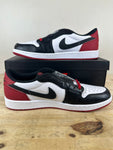 Air Jordan 1 Low Black Toe Sz 12 DS