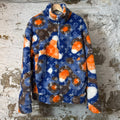 Louis Vuitton Blue Orange Monogram Fleece Jacket Sz L