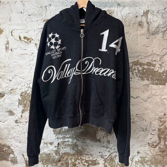 Vale Dreams Zip Up Hoodie Black Sz L