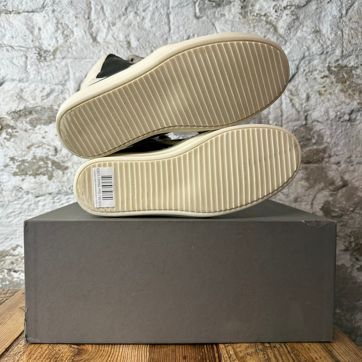 Rick Owens Geobasket Forest Milk Sneaker Sz 10 (43)