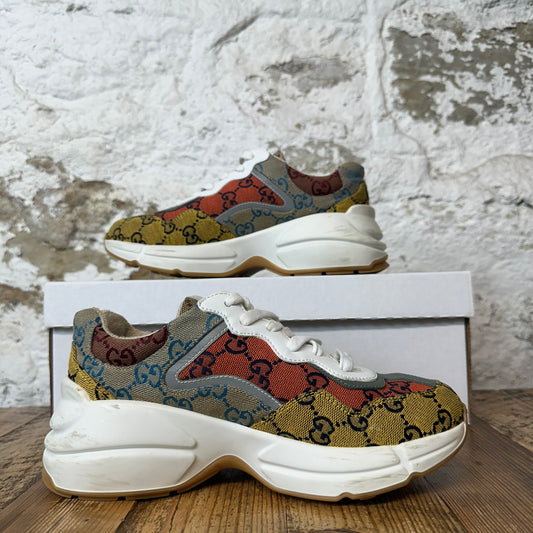 Gucci Rhyton Multicolor White Sneaker Sz 4.5 (36.5) No Box
