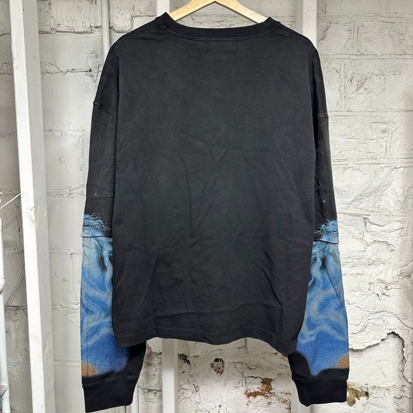 Vale Red Balloon Black Long Sleeve T-Shirt Sz XL