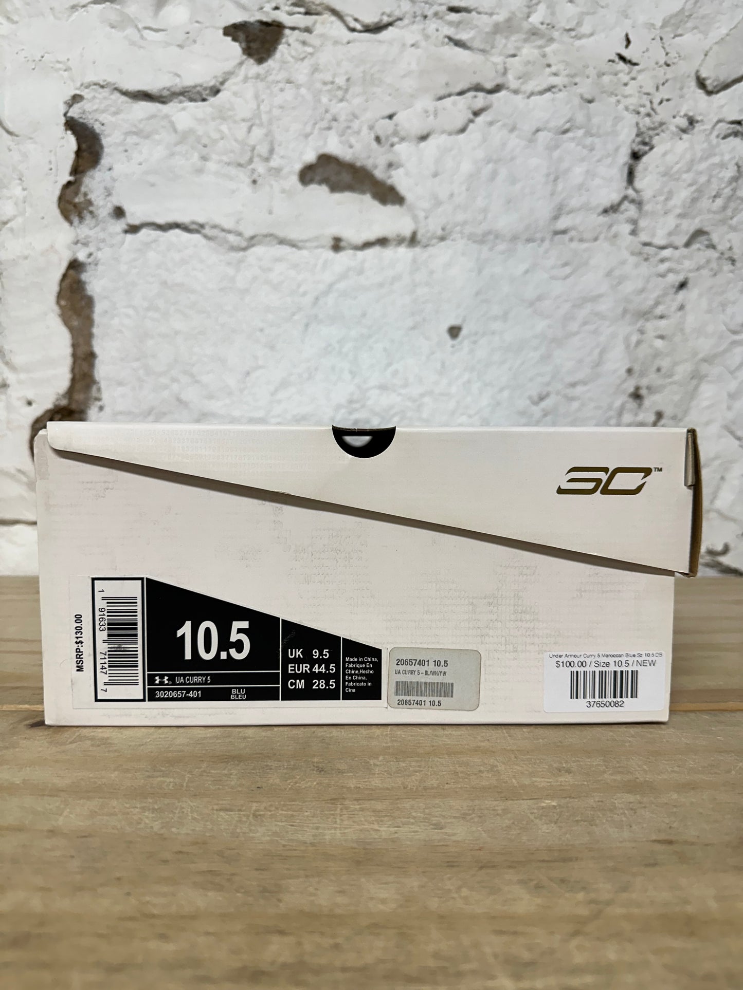 Under Armour Curry 5 Moroccan Blue Sz 10.5 DS