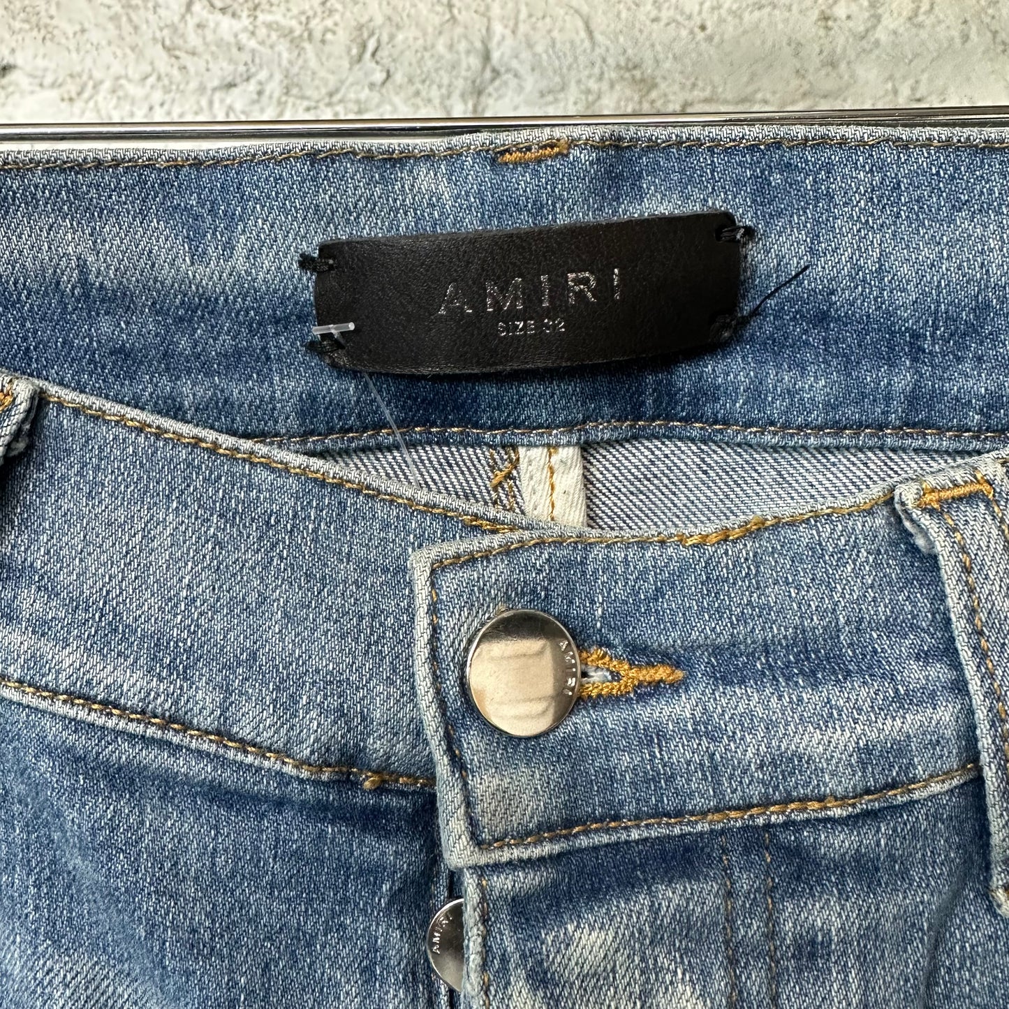 Amiri Plain Blue Denim Jeans Sz 32