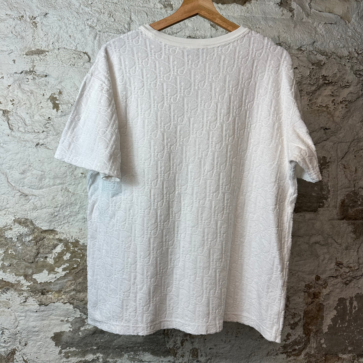 Dior Towel Monogram White T-Shirt Sz XS