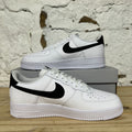 Nike Air Force 1 Low 07 Black Pebbled Swoosh Sz 11.5 DS