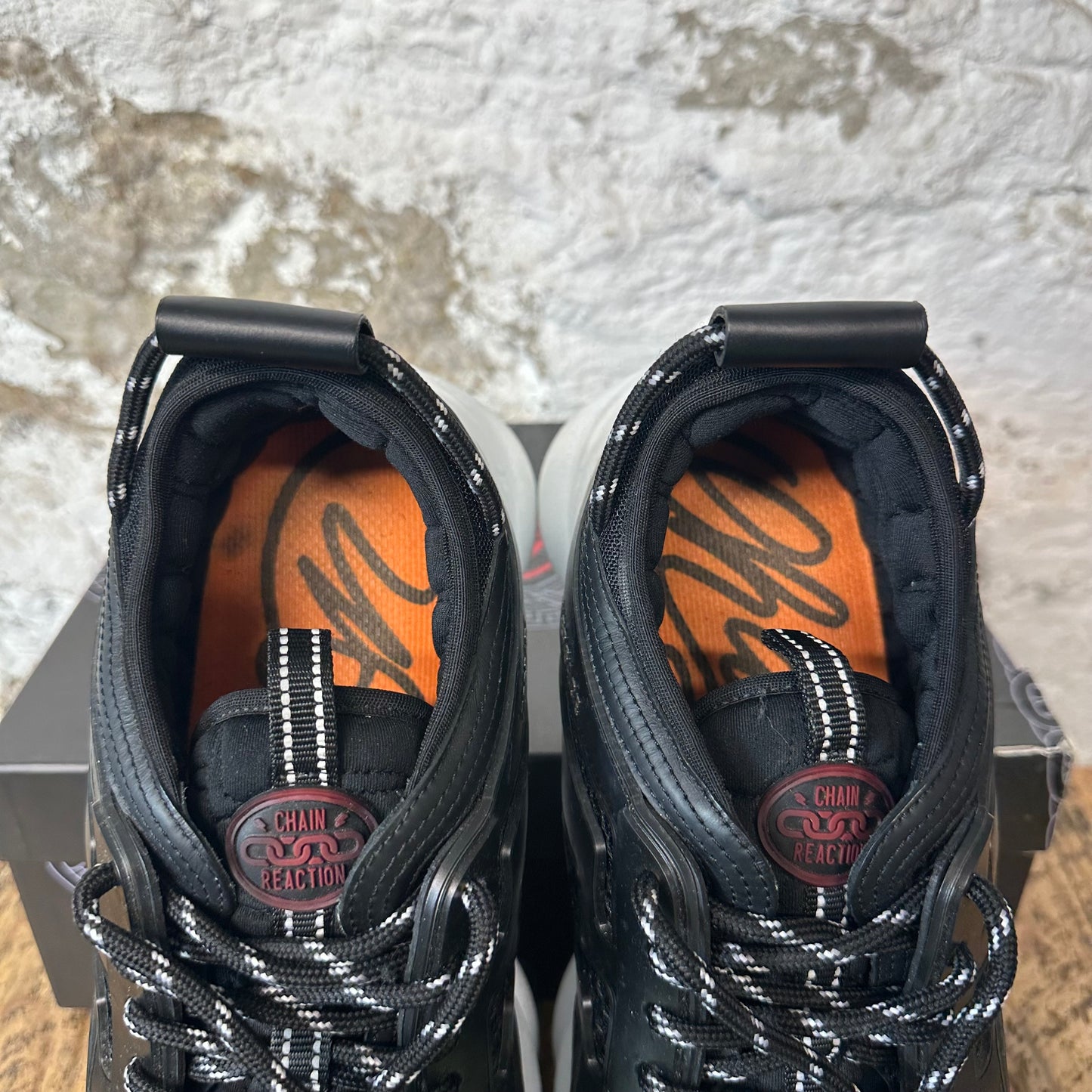 Versace Chain Reaction Black White Sneaker Sz 13 (46)