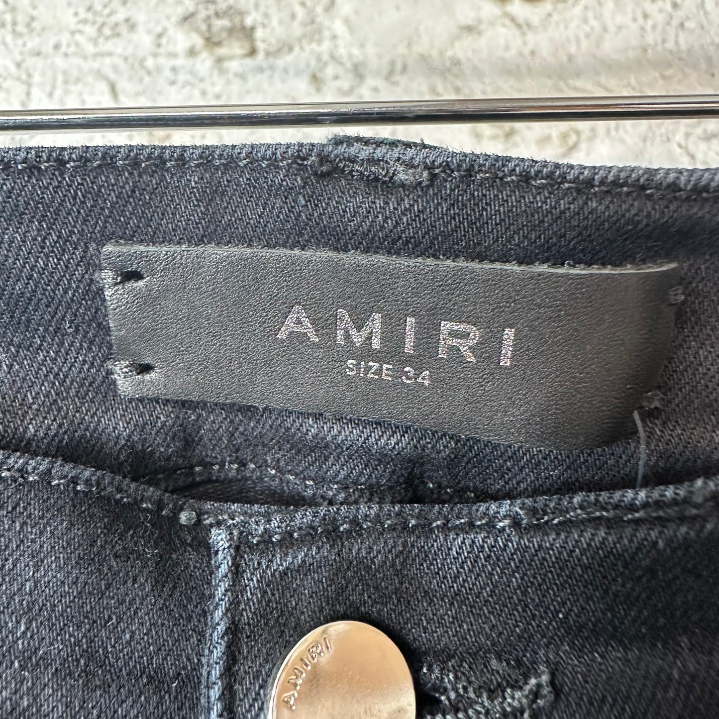 Amiri MX1 Red Tie Dye Black Denim Jeans Sz 34