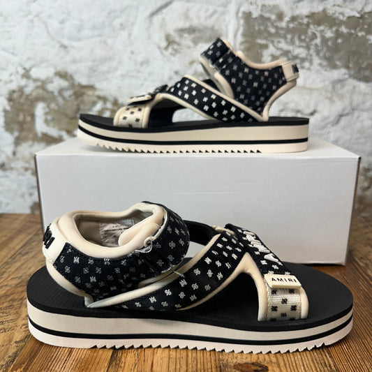 Amiri MA Black White Paisley Sandal Sz 7 (40)