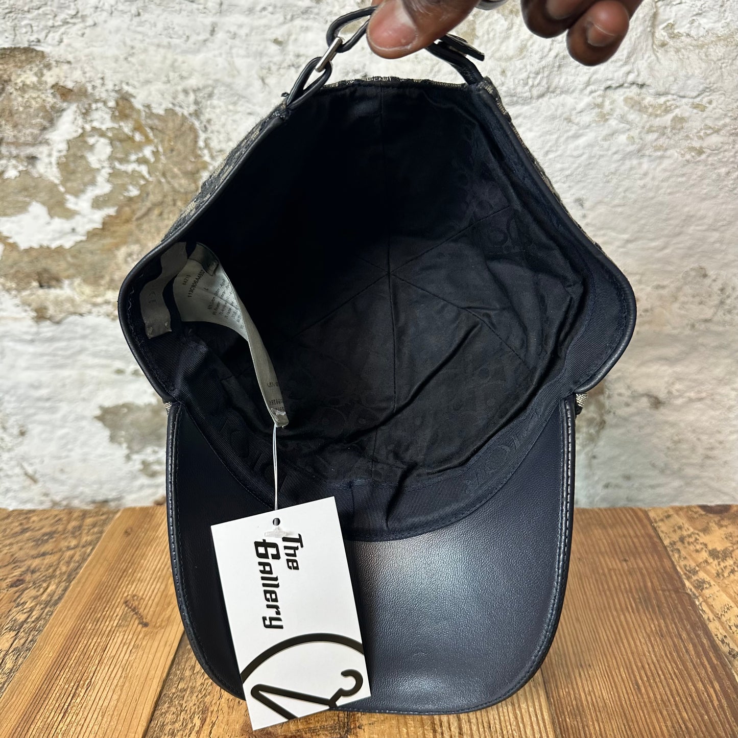 Dior Navy Oblique Monogram Hat Sz L