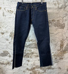 Evisu Dark Blue Raw Denim Jeans Sz 32