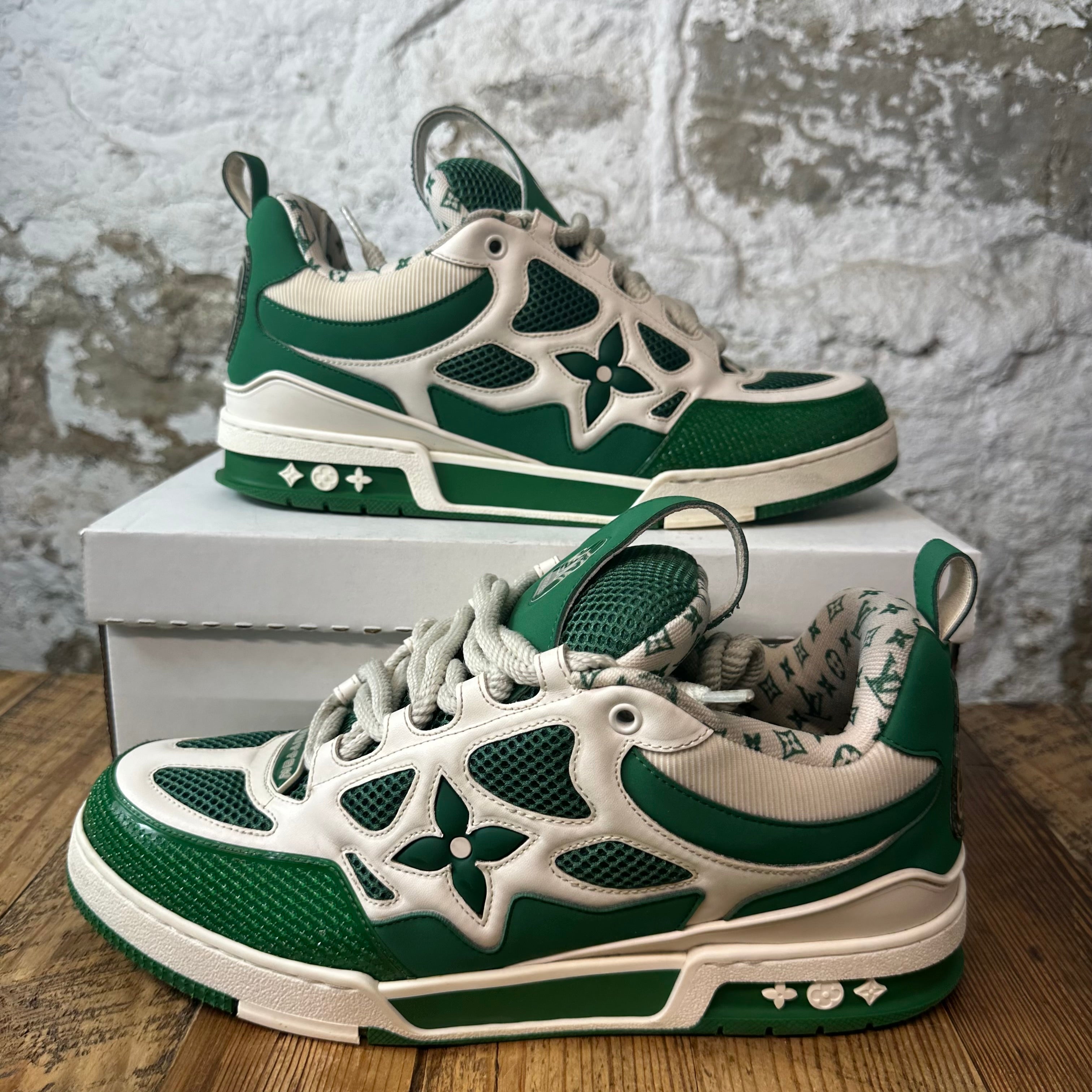 Louis Vuitton Green White Skate Sneaker Sz 12 (10.5LV)