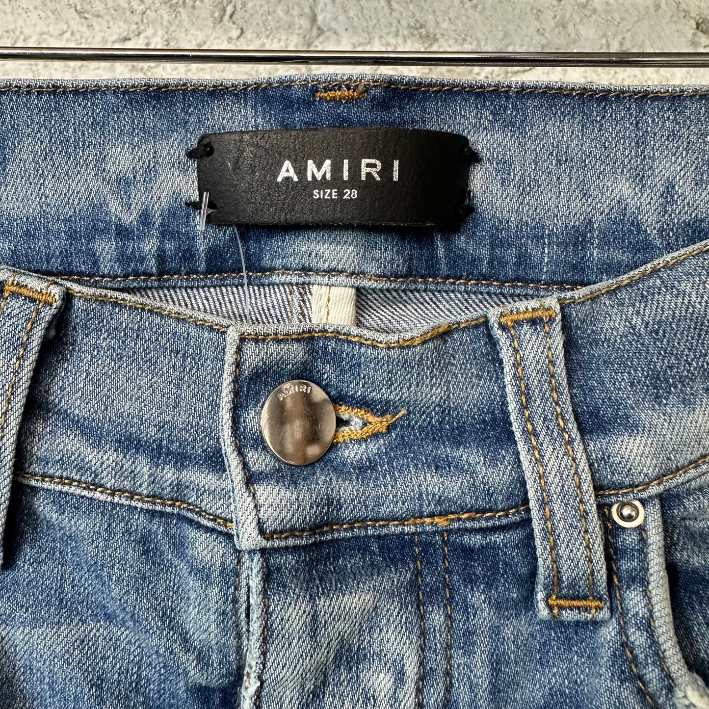 Amiri MX1 Black Playboy Blue Denim Jeans Sz 28