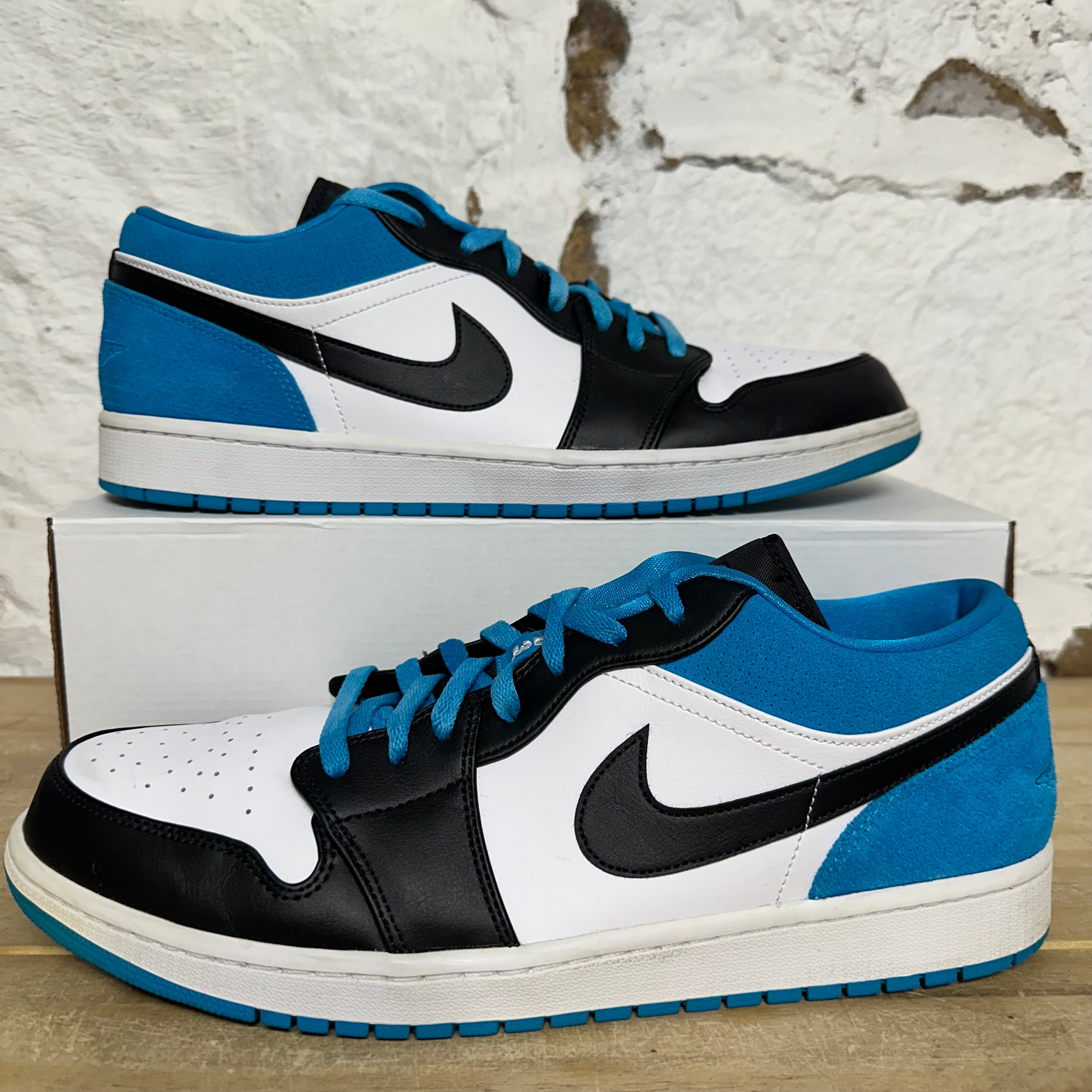 Air Jordan 1 Low Laser Blue Sz 15