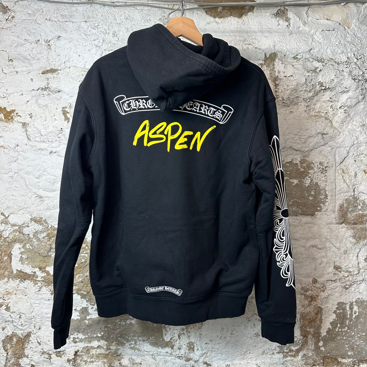 Chrome Hearts Aspen Black Thermal Zip Up Hoodie Sz M