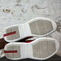 Prada Americas Cup Red Patent Gray White Sneaker Sz 10.5