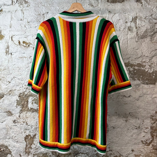 Casablanca Multicolor Striped Towel Button Up Shirt Sz S