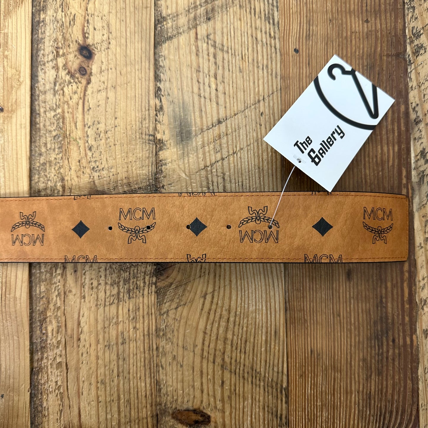 MCM Black Monogram Brown Belt (OSFA) DS