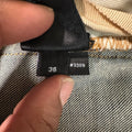 Amiri MX1 Orange Suede Dark Blue Denim Jeans 36