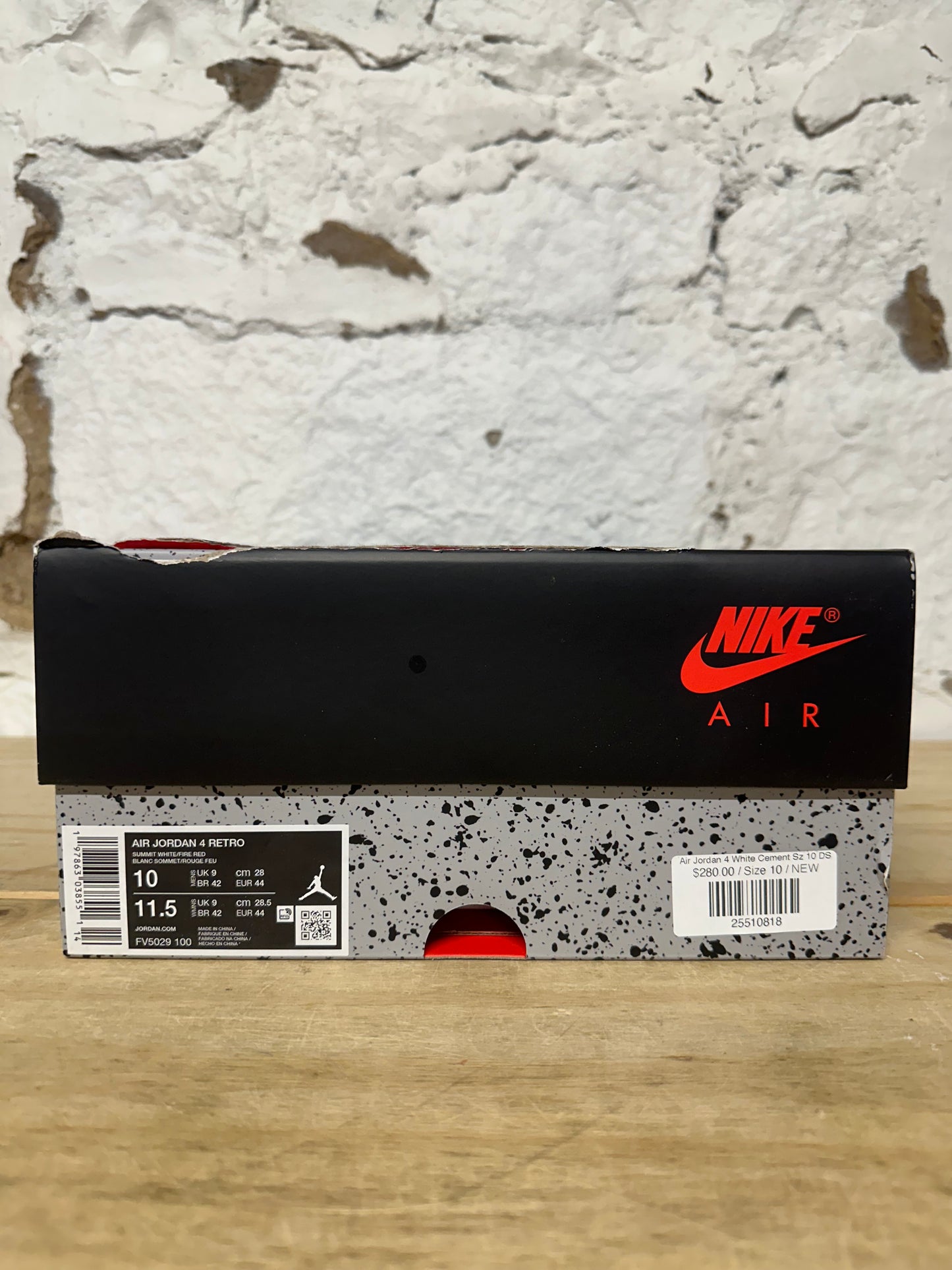 Air Jordan 4 White Cement Sz 10 DS