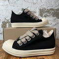 Rick Owens Jumbo Lace Black Canvas Milk Sneaker DS