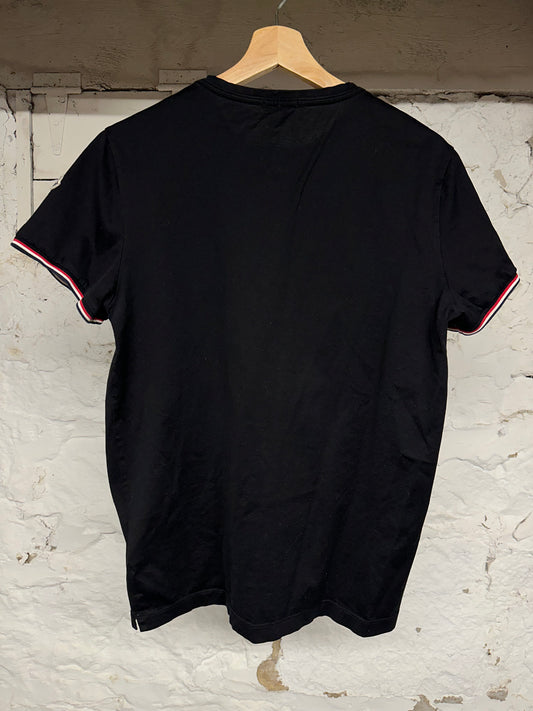 Moncler Black Pocket T-Shirt Sz M