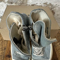 Rick Owens High Distressed Blue Denim Milk Sneaker Sz 8 (41)
