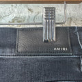 Amiri MX1 Brown Plaid Flannel Black Denim Jeans Sz 30