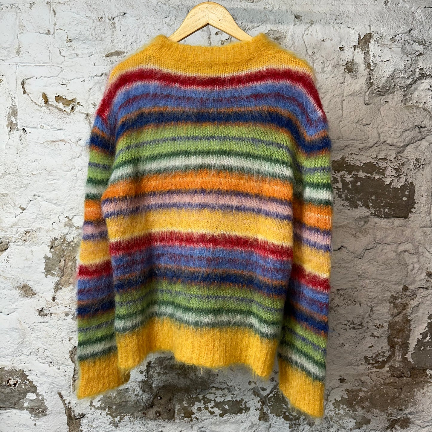 Marni Multicolor Striped Mohair Sweater Sz S (46)