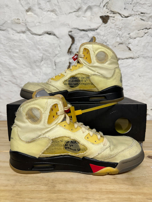 Air Jordan 5 Off White Sail Sz 9