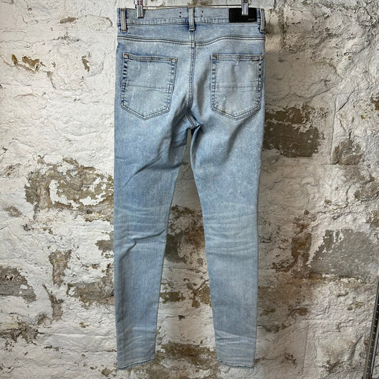 Amiri MX1 Glitter Patch Blue Denim Jeans Sz 32