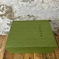 Gucci Rython Green Star Monogram Black Sneaker Sz 10.5
