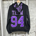 Supreme Team 94 Black Purple Hoodie Sz M