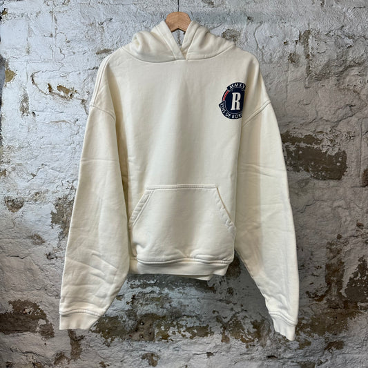 Rhude Bordeaux Wine White Hoodie