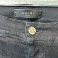 Amiri MX2 Pink Red Patch Black Denim Jeans Sz 32