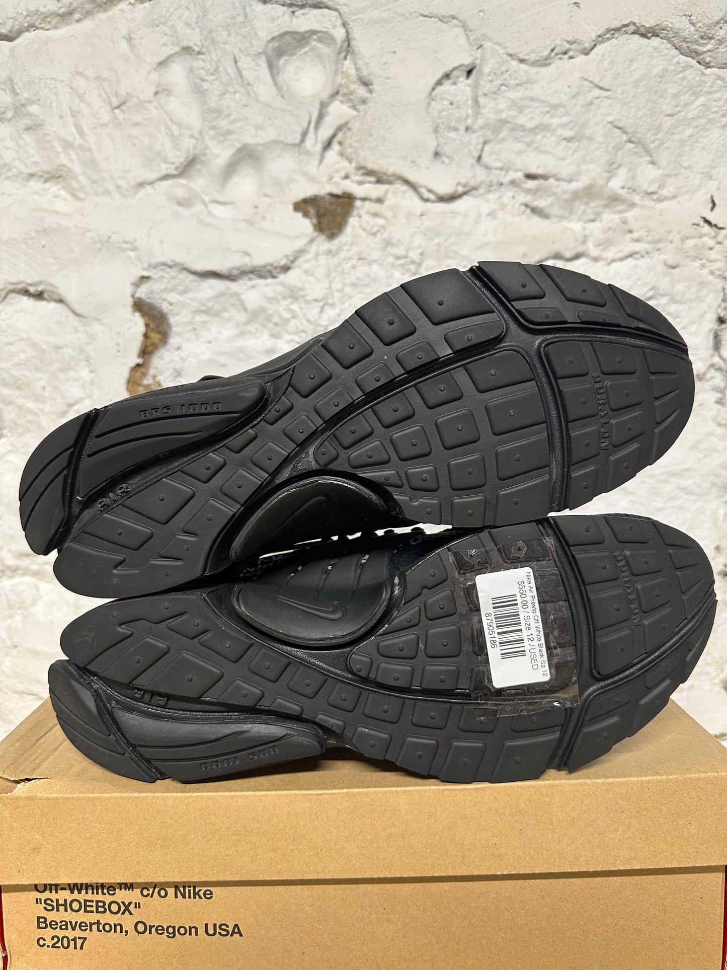 Nike Air Presto Off White Black Sz 12